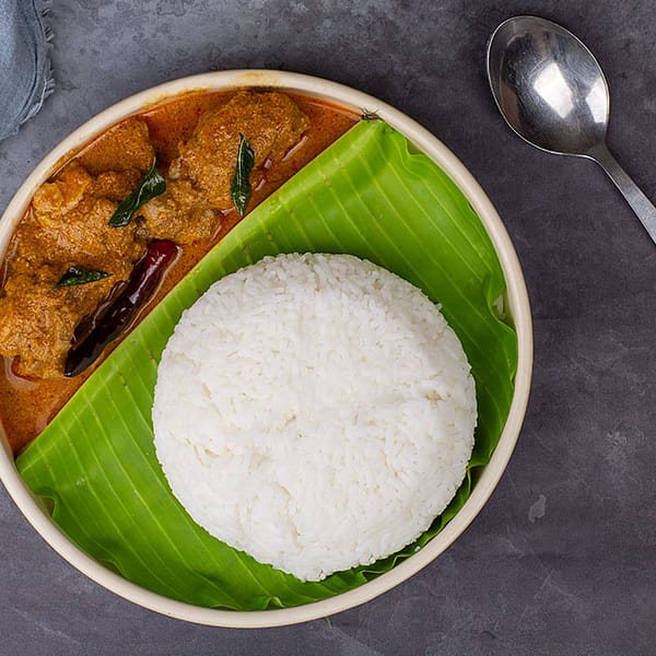 White Rice + Chicken Curry + Sweet