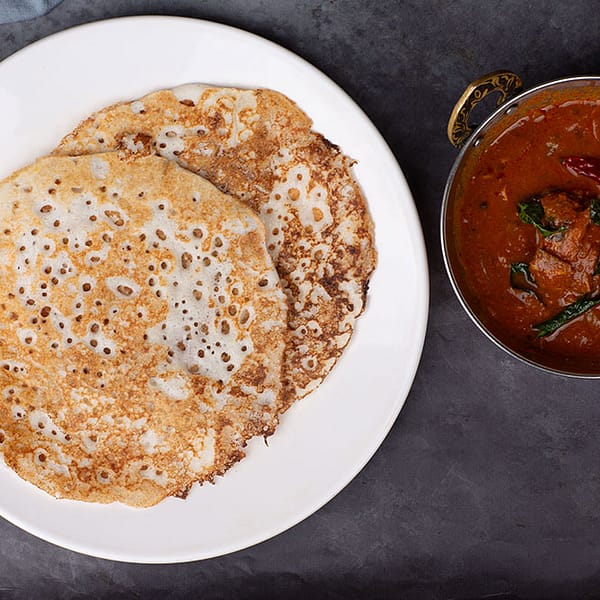 Kal Dosa 2 + Fish Curry + Sweet